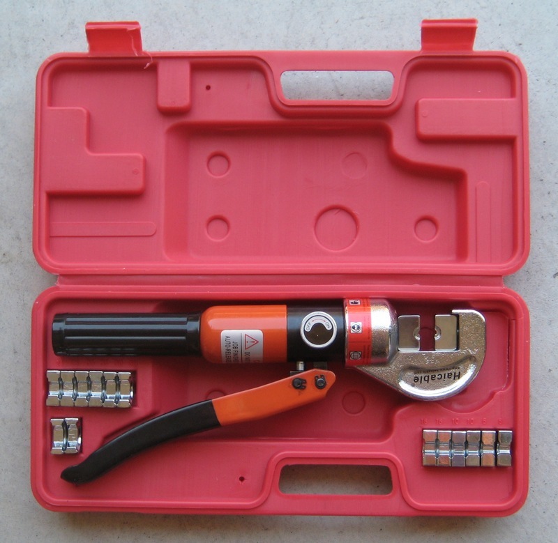 hydraulic crimping tool for stainless cable